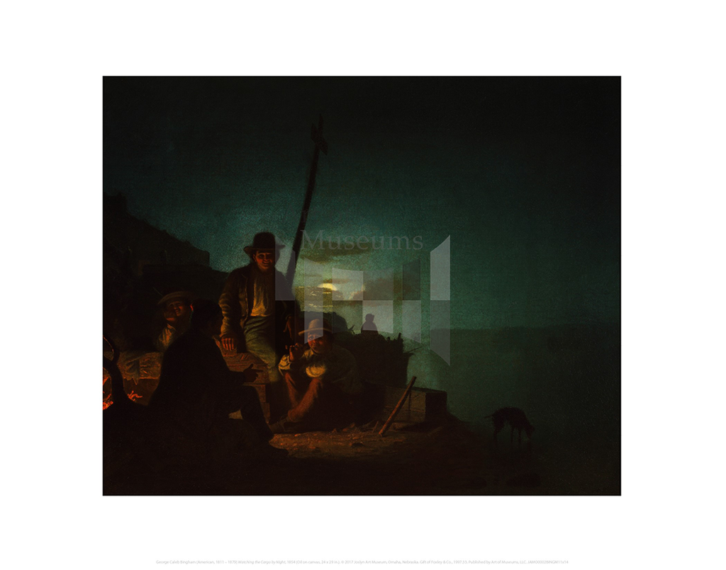 Watching the Cargo by Night, George Caleb Bingham