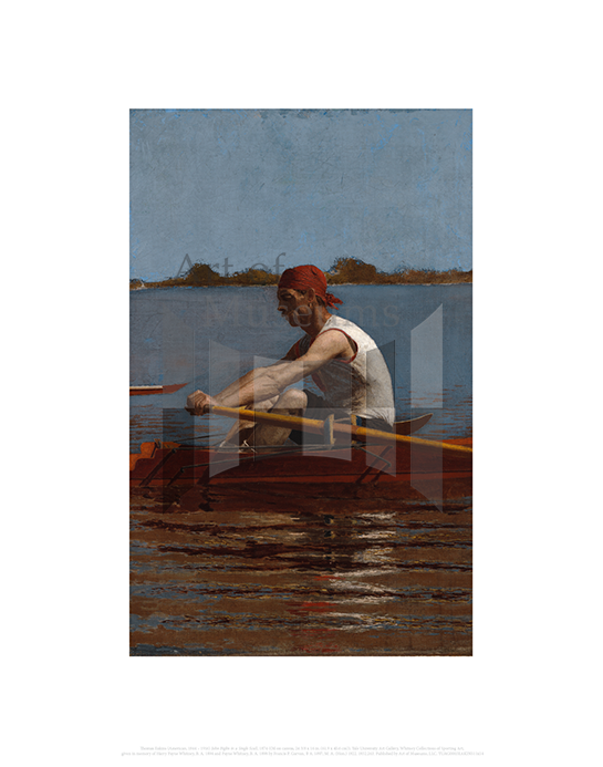 John Biglin in a Single Scull, Thomas Eakins